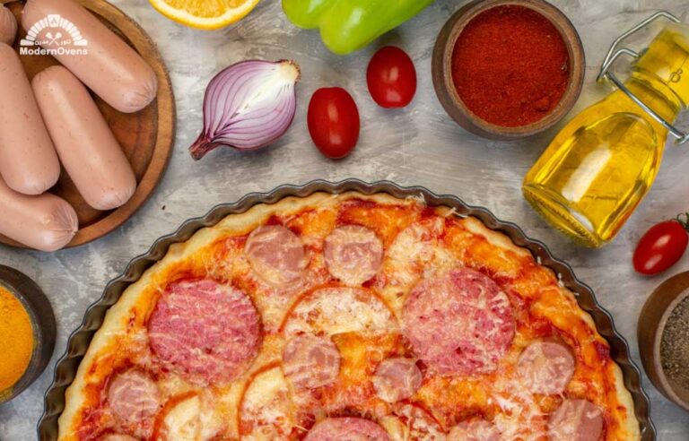 طرز تهیه پیتزا ایتالیایی با سوسیس